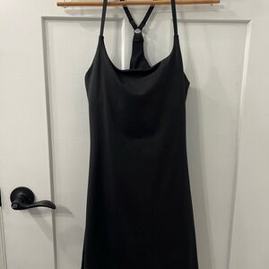 Elegant Black Halter Dress